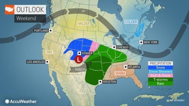 Weekend outlook by AccuWeather